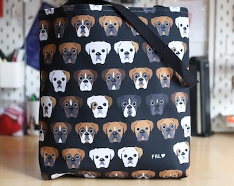 Boxer Tote Bag - Boxer Dog Tote Bag - Birthday Gift Bag - Dog Tote Bag - Puppy Tote Bag - Dog Birthday Gift - Boxer Gifts