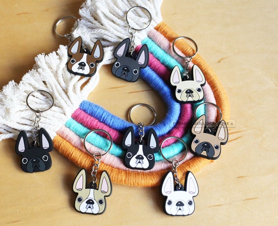 FrenchieeeLoves French Bulldog Keychain