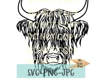 Free Free 326 Highland Cow Head Free Cow Svg SVG PNG EPS DXF File