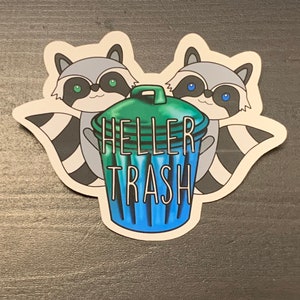 Destiel 'Heller Trash' avec autocollant Raccoons, Supernatural, Destiheller, Dean Winchester, Castiel, SPNfamily, Heller Friends, Dean et Cas