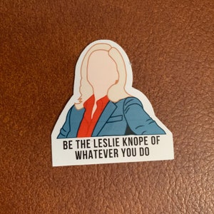 Sii la Leslie Knope di qualunque cosa tu faccia, adesivi ispirati a Parks and Recreation, Amy Poehler