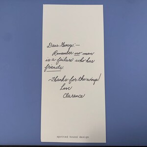 BUNDLE No Man Is a Failure Who Has Friends - C'est une vie merveilleuse carte postale, lot de 4, carte de voeux, vacances vierges, George Bailey, Clarence