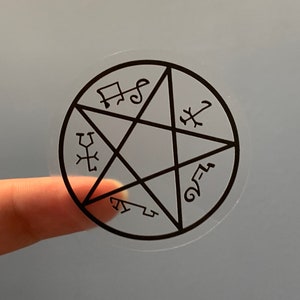 Devil's Trap Stickers, Clear / Transparent, Supernatural, SPNfamily, Sigils, Devils Trap, Demons, Dean and Sam Winchester image 1