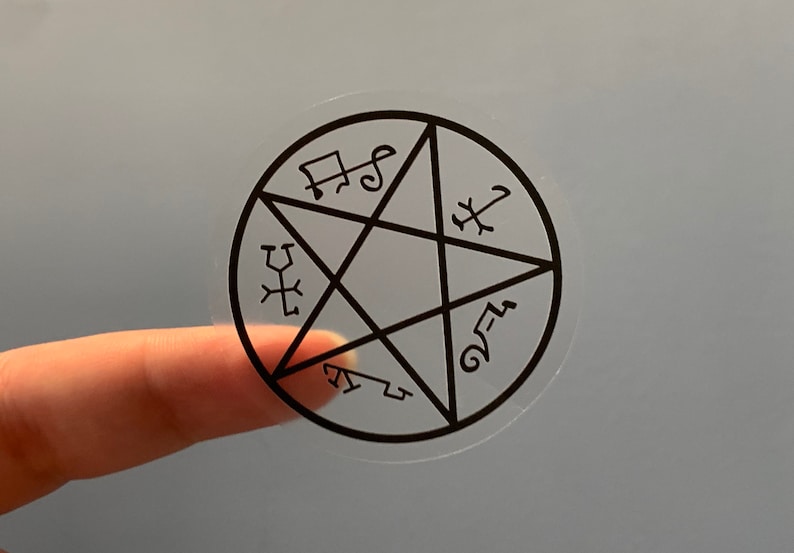 Devil's Trap Stickers, Clear / Transparent, Supernatural, SPNfamily, Sigils, Devils Trap, Demons, Dean and Sam Winchester image 1