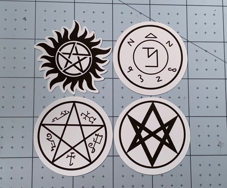 Men of Letters Supernatural Sigil Inspired Sticker Pack Devil/'s Trap Anti-Possession Angel Warding