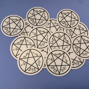 Devil's Trap Stickers, Clear / Transparent, Supernatural, SPNfamily, Sigils, Devils Trap, Demons, Dean and Sam Winchester image 6