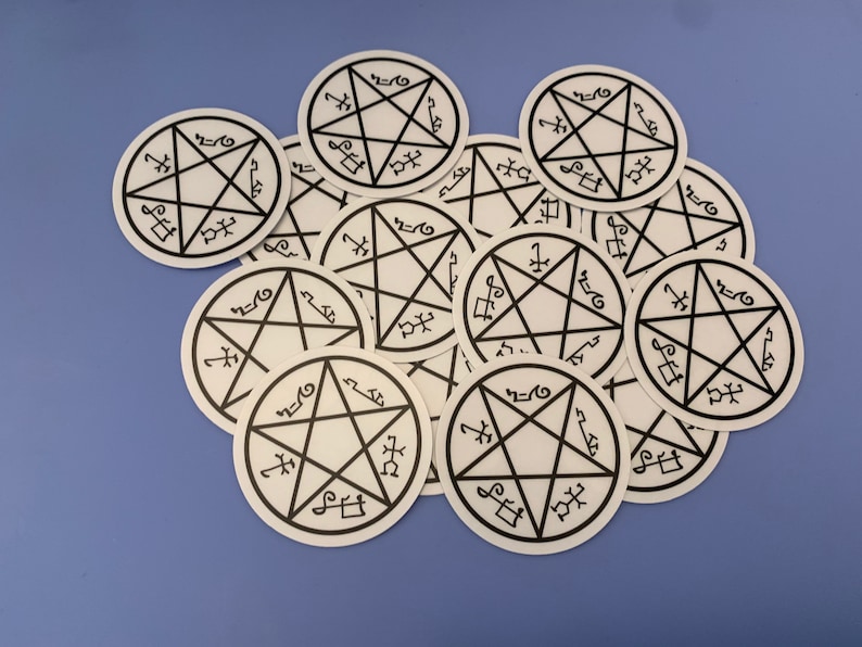 Devil's Trap Stickers, Clear / Transparent, Supernatural, SPNfamily, Sigils, Devils Trap, Demons, Dean and Sam Winchester image 6
