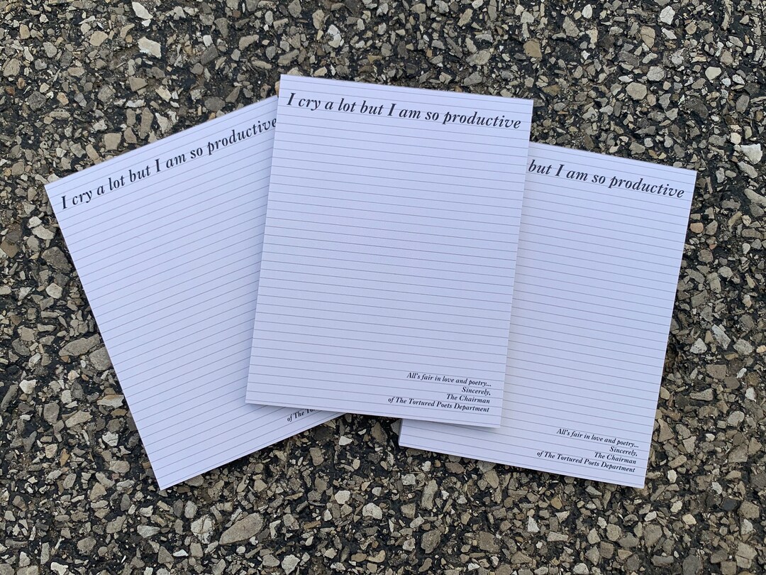 So Productive Notepad, Spotted Hound Design Lined Note Pad, Ttpd - Etsy