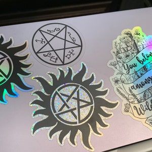 Devil's Trap Stickers, Clear / Transparent, Supernatural, SPNfamily, Sigils, Devils Trap, Demons, Dean and Sam Winchester image 2