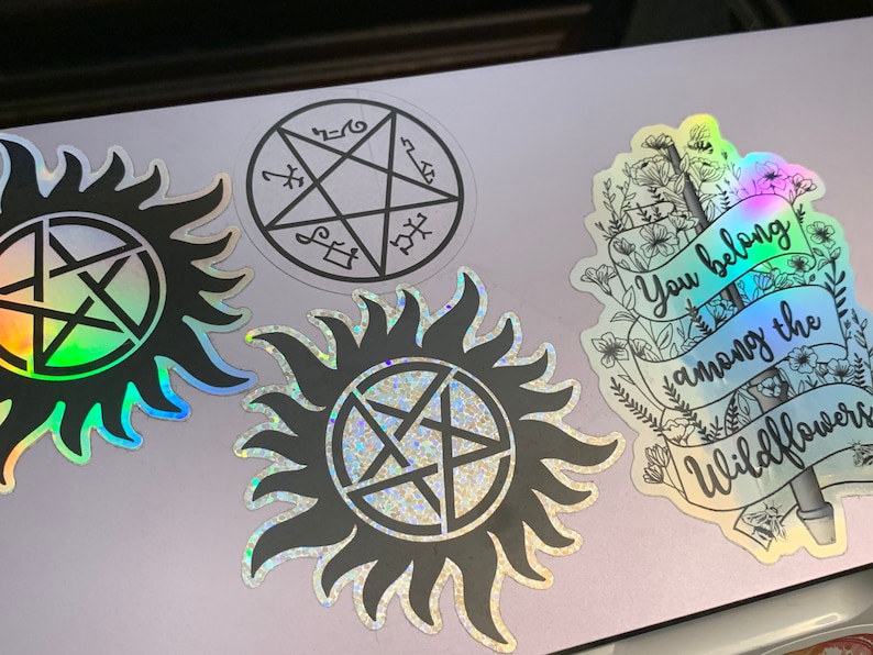 Devil's Trap Stickers, Clear / Transparent, Supernatural, SPNfamily, Sigils, Devils Trap, Demons, Dean and Sam Winchester image 2