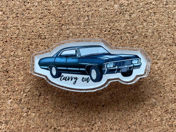 Supernatural carry On 1967 Chevrolet Impala baby Acrylic Pin