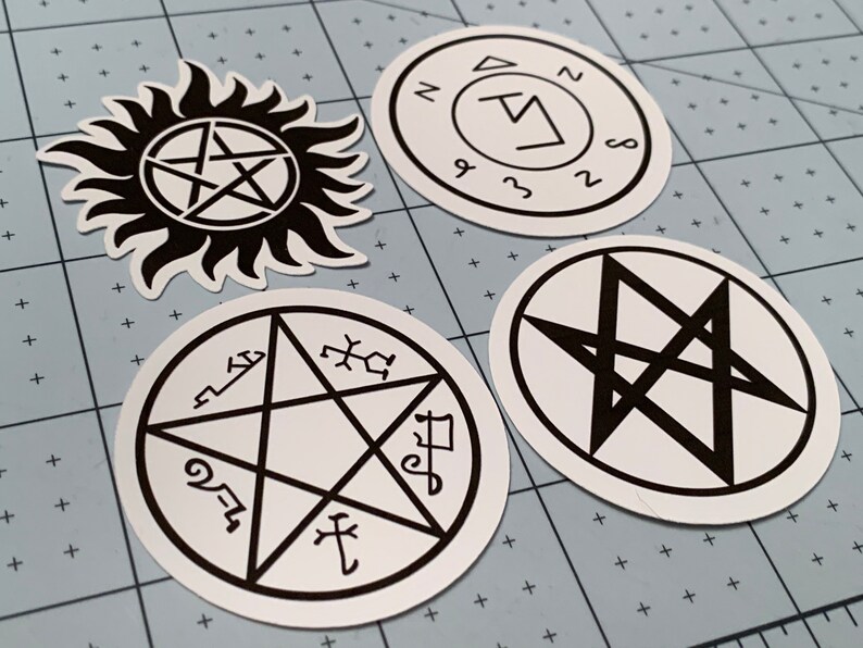 Men of Letters Supernatural Sigil Inspired Sticker Pack Devil/'s Trap Anti-Possession Angel Warding