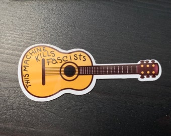 This Machine Kills Faschisten, Woody Guthrie Gitarren-Aufkleber