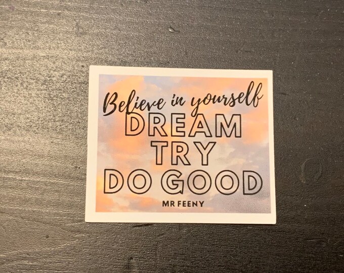 Dream Try Do Good Sign Boy Meets World Art Framed Motivational Wall ...