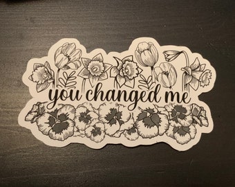 You Changed Me, Dean stickers, Supernatural, Castiel’s confession, Dean Winchester, Destiel, DeanCas, Flower Language