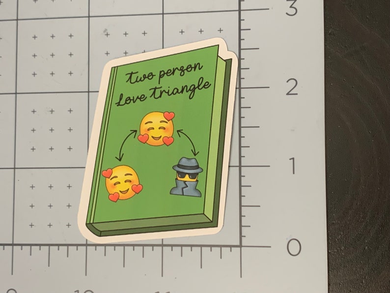 Twoperson Love Triangle Book Trope Sticker Fan Fiction / Etsy