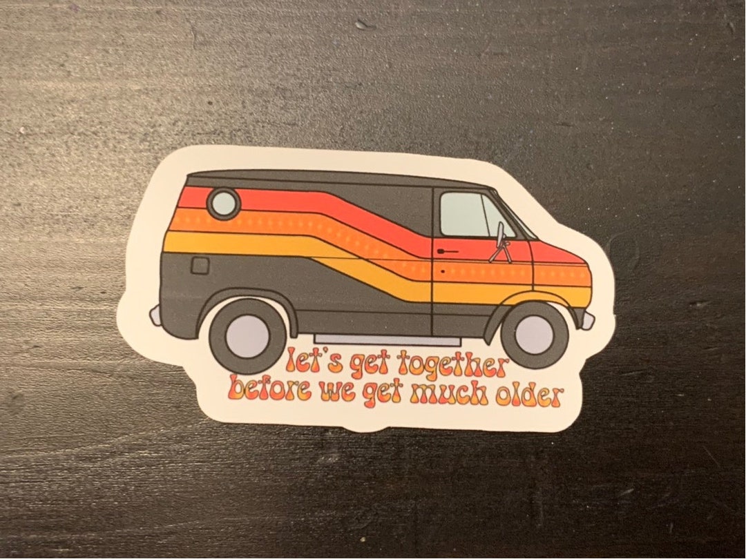 Carlos' Van From the Winchesters. Hippie Hunter Stickers, Carlos