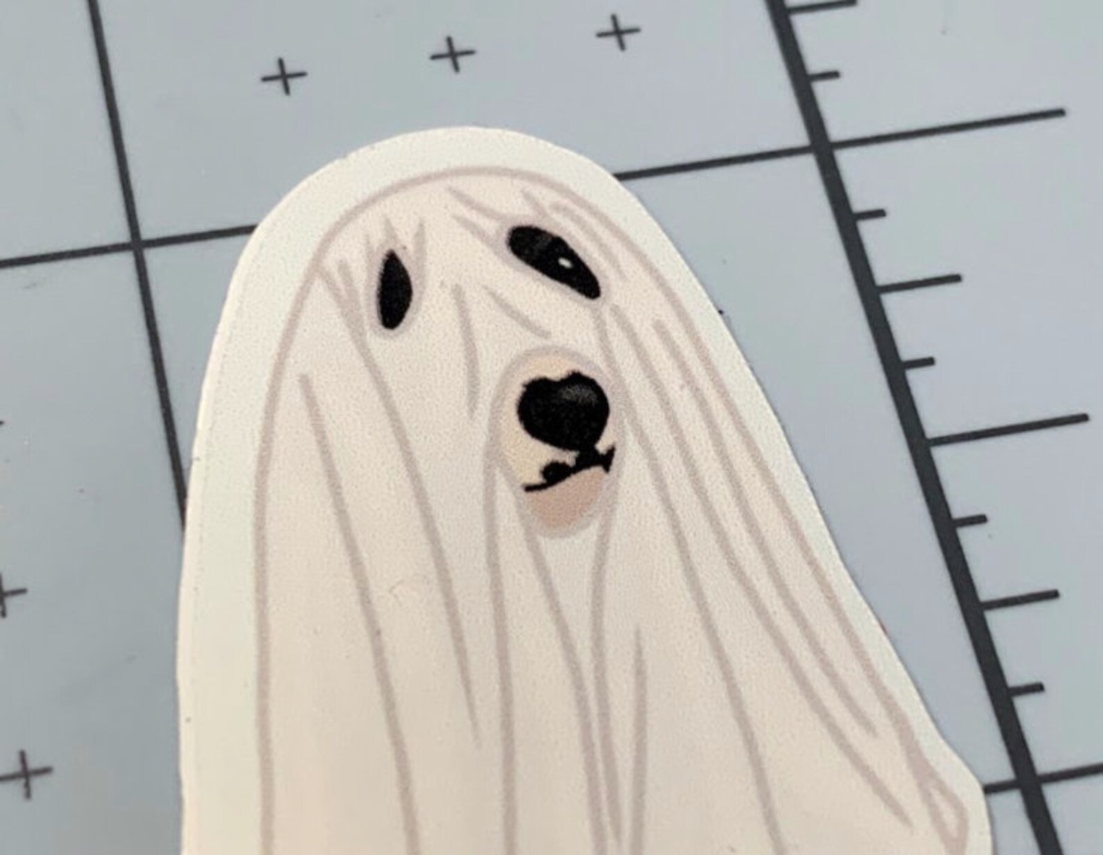 Ghost Dog Sticker Bed Sheet Ghost Spooky Pupper Ghost Etsy