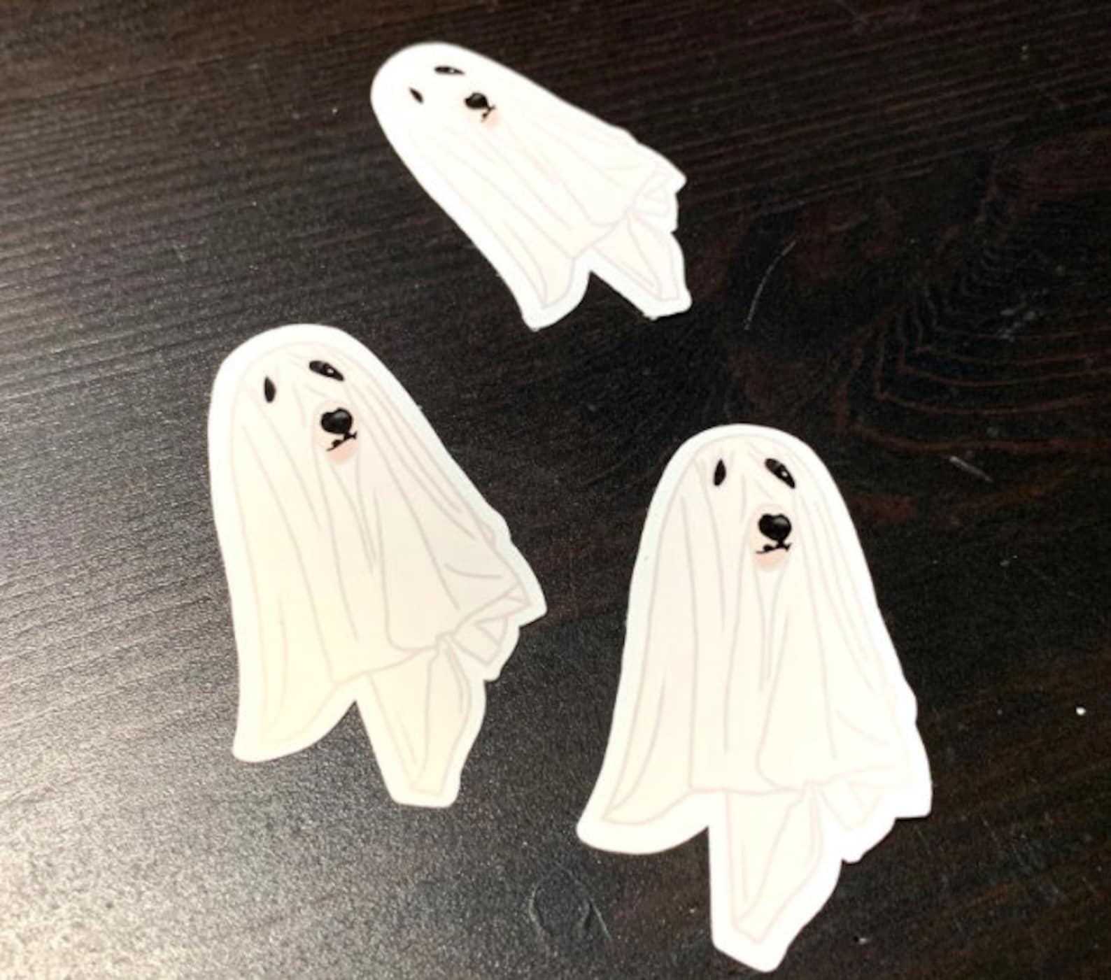 Ghost Dog Sticker Bed Sheet Ghost Spooky Pupper Ghost Etsy