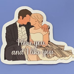 Te amo y me gustas - Ben Wyatt y Leslie Knope Wedding Sticker, Parks and Recreation, Vows