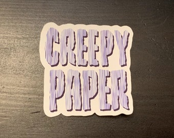 Creepy Paper / Crepe Paper Stickers, What We Do In The Shadows inspired Sticker, WWDITS, Nandor The Relentless, Guillermo