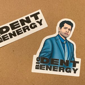 Big Dent Energy-stickers, op Gotham Knights geïnspireerde sticker, Harvey, misha collins, zaddy dent, batbrats