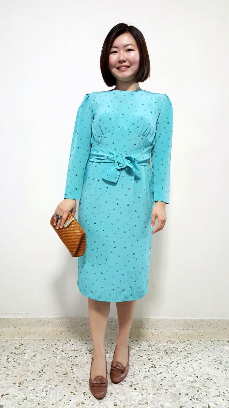 turquoise work dress