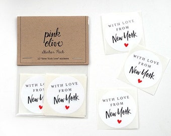 with love from NY sticker pack