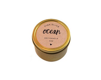 mini ocean soy candle