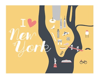 i heart new york print