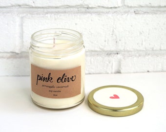 pineapple coconut soy candle