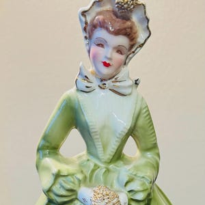 Vintage Florence Ceramics Pasadena, CA. Porcelain Lady in a Green Dress,  Sue Ellen. in Excellent Condition, - Etsy