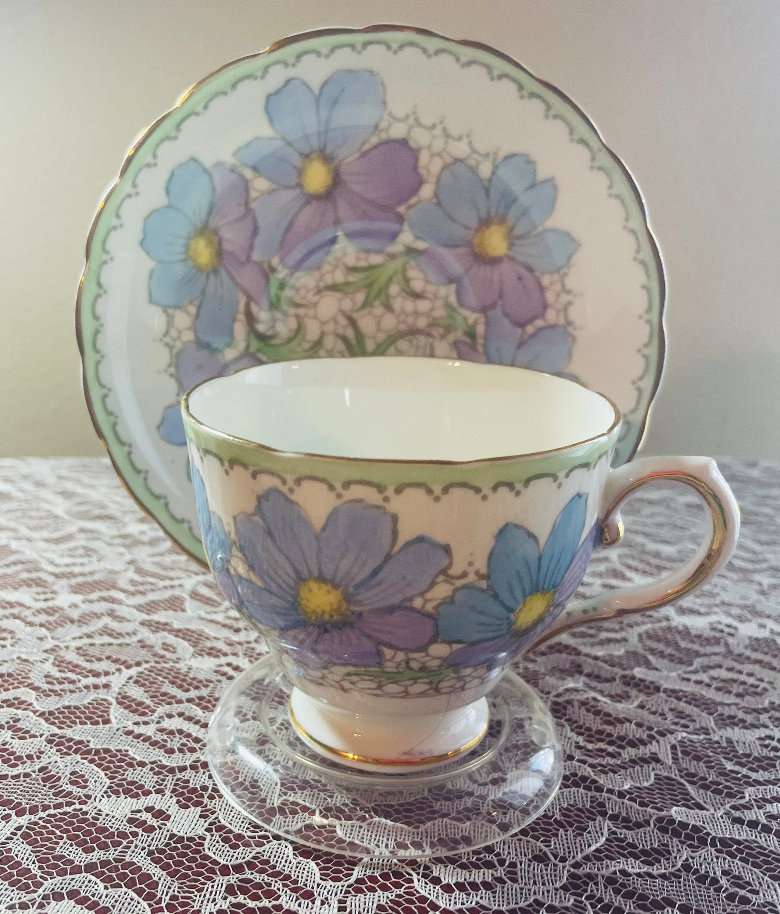 Vintage Royal Tuscan Fine Bone China England Tea Cup & Saucer. Etsy