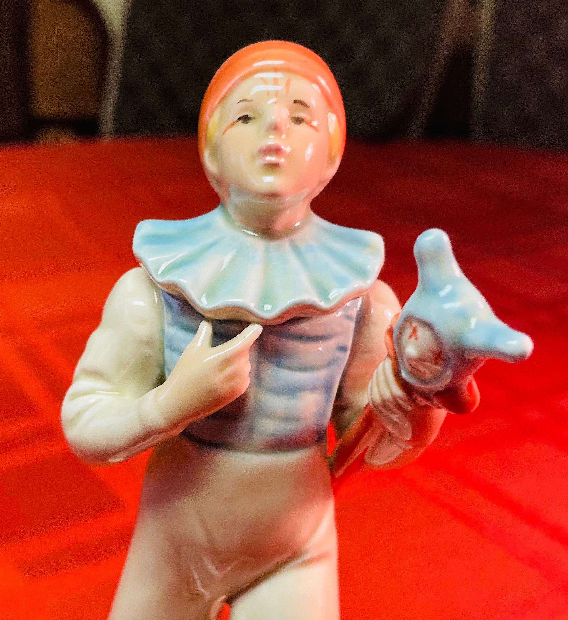 陶器　人形　音楽 Otagiri Music Box Dancing - Etsy