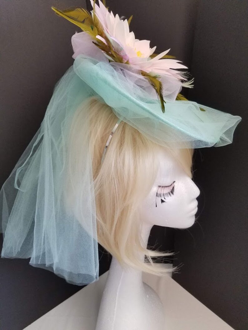 Lily Pad Hat Lily Hat Mint Aqua Light Purple Kentucky Derby Etsy
