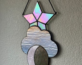 Star // Moon // Sky // Trio // Wall Decor // Glass Art