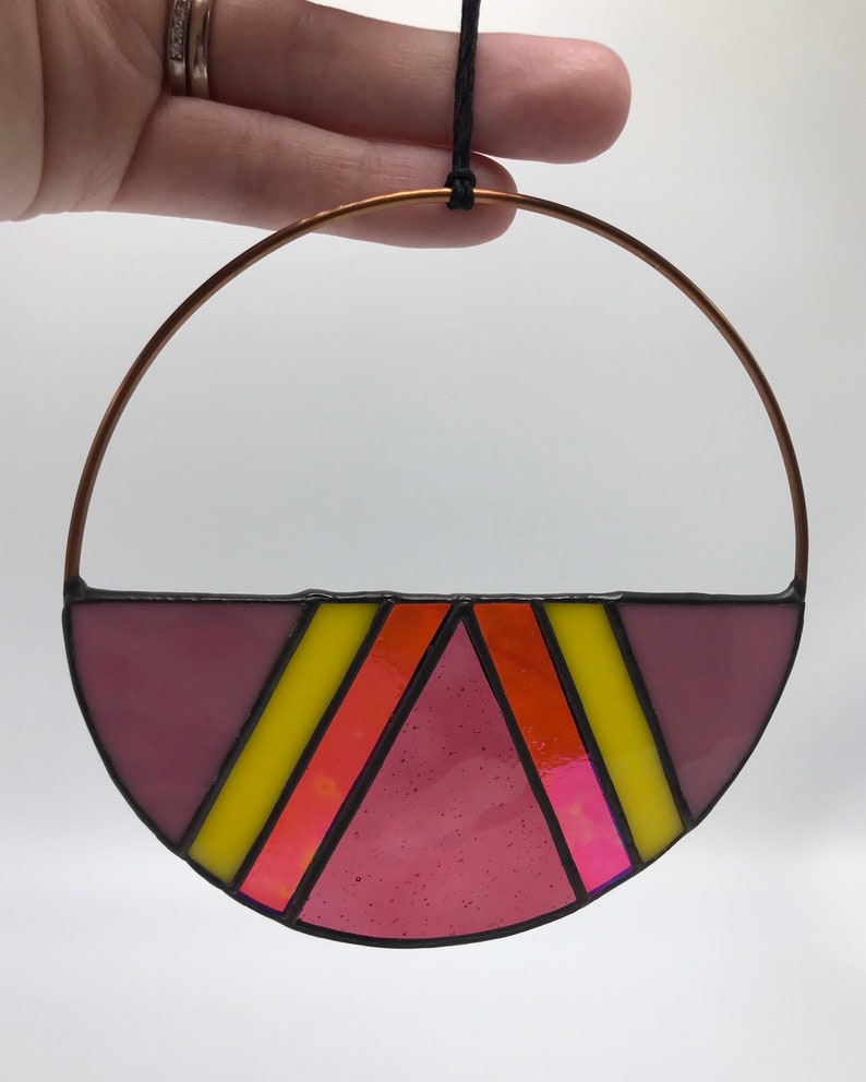 Half Circle Glass Suncatcher image 0