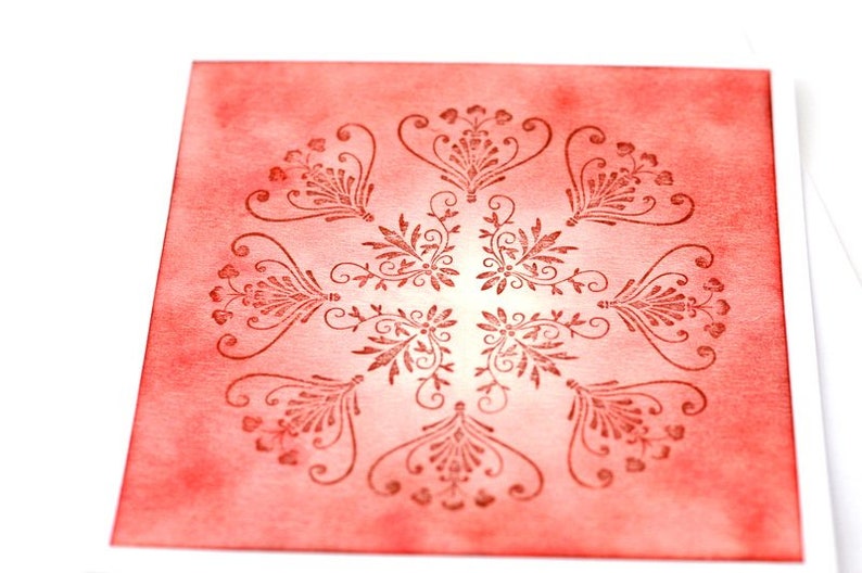 Eid Diwali Cards Indian Wedding Congratulations Cards Thank You Card Set Set of 2 Mandala Pattern Stamped Cards
