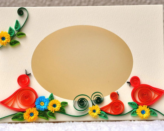 Quilled Card Paper Quilling Photo Frame Card Paper Photo Frame Etsy