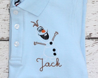 Mickey Polo, Monogrammed Disney Polo, Classic Disney Polo, Olaf Shirt, Olaf Polo