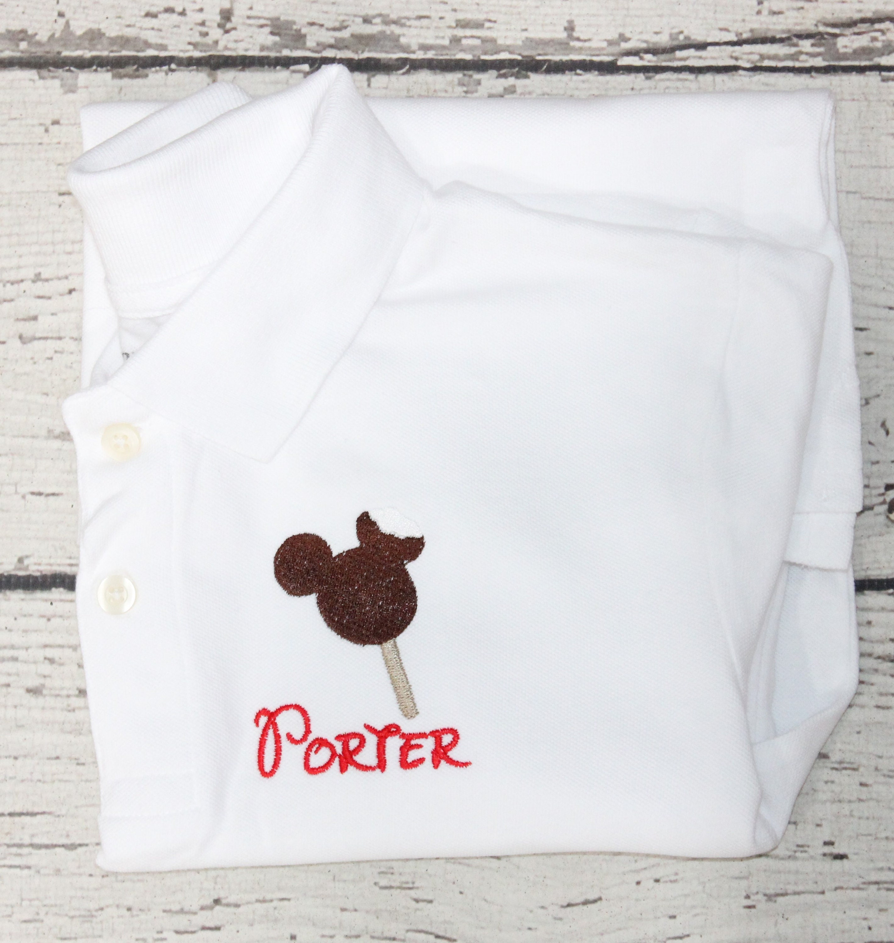 Mickey Polo, Monogrammed Disney Polo, Classic Disney Polo, Ice Cream Mickey Polo