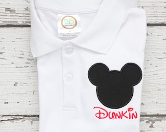 Mickey Polo, Monogrammed Disney Polo, Classic Disney Polo