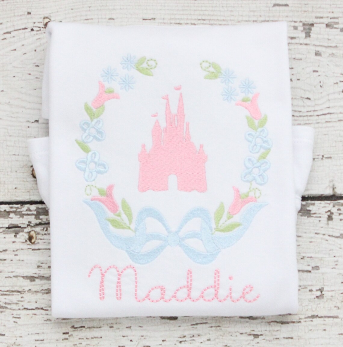 Monogrammed Disney Shirt Monogrammed Castle Onesie Floral Etsy