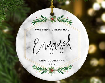engaged christmas ornament hallmark