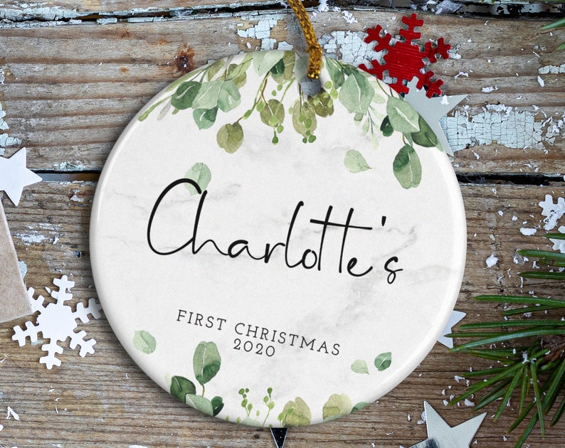 Baby's First Christmas Ornament Baby Gift Personalized Etsy