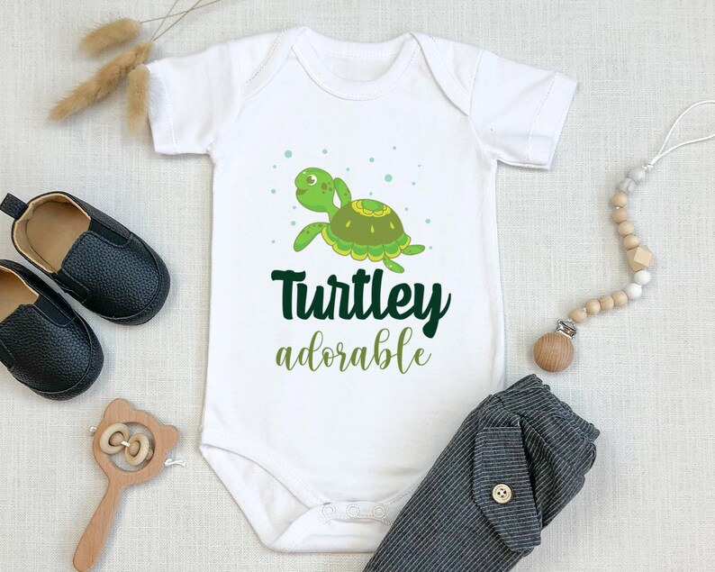 Turtley Adorable Onesie® Turtle Baby Onesie® Cute Turtle Etsy