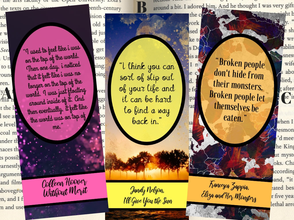 mental health bookmarks etsy