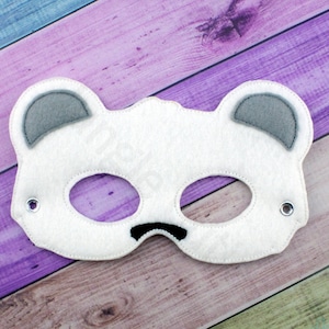 Polar Bear  Mask (M068) I Kid&#39;s Mask, Dress-Up, Party Favors, Birthday Party, Halloween Costume, Pretend Play,  Felt Mask