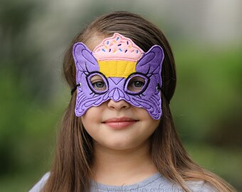 Cupcake  Mask (M211) I Kid's Mask, Dress-Up, Party Favors, Birthday Party, Halloween Costume, Pretend Play,  Felt Mask