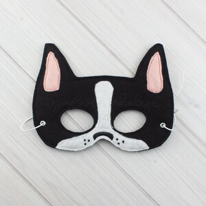 Boston Terrier Dog Mask (MA021) I Kid&#39;s Mask, Adult Mask, Dress-Up, Party Favors, Birthday Party, Halloween Costume, Pretend Play